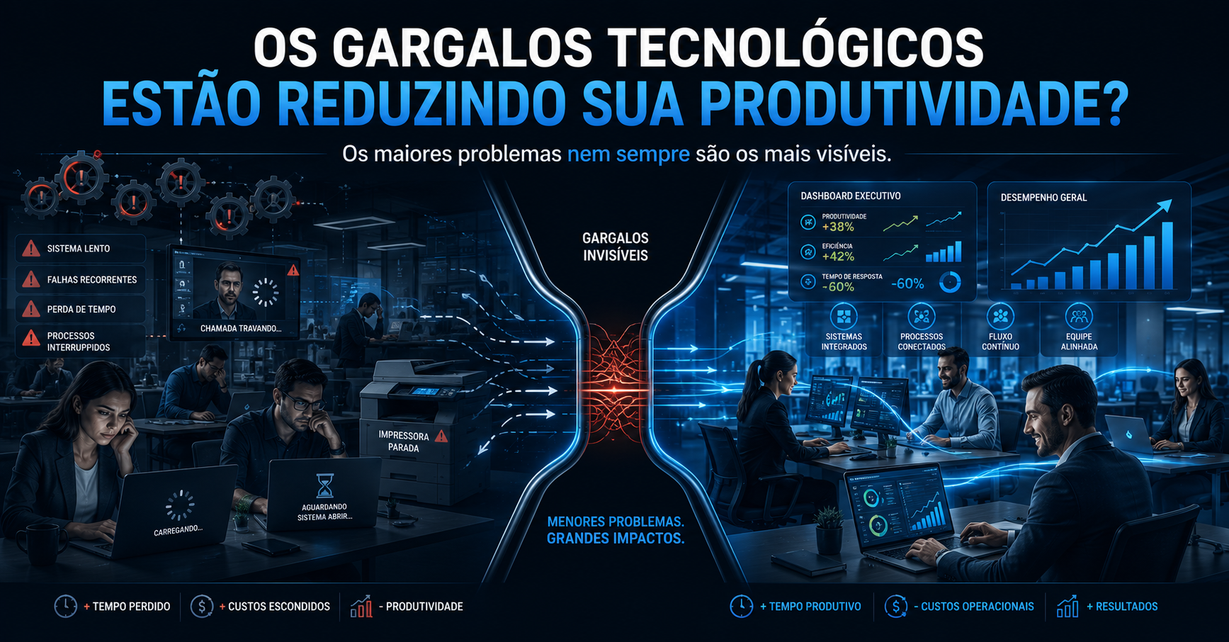 Leia mais sobre o artigo Como identificar gargalos tecnológicos que estão reduzindo a produtividade da sua empresa