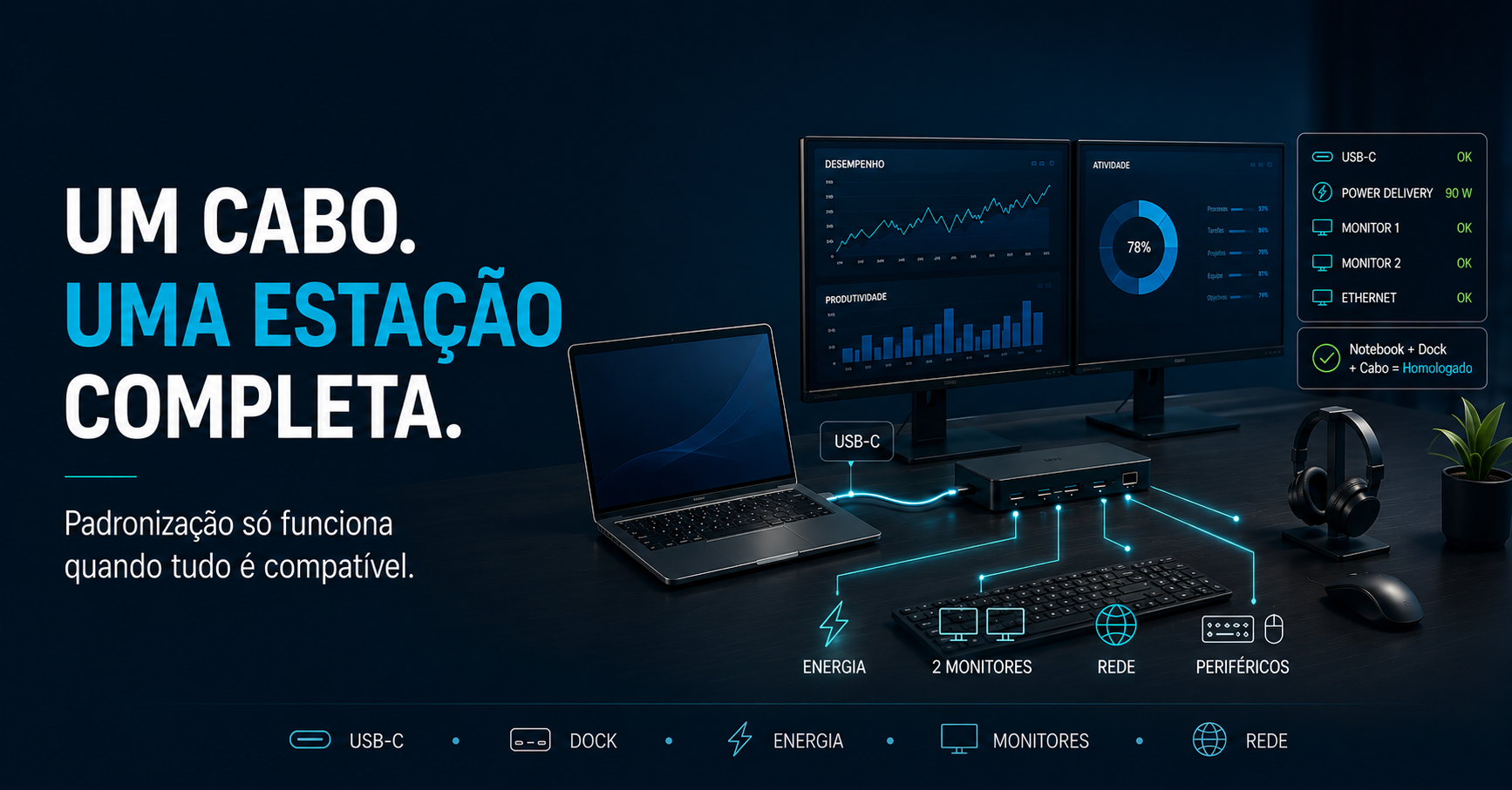 Leia mais sobre o artigo USB-C, dock station e carregamento: sua empresa está preparada para padronizar a mesa de trabalho?