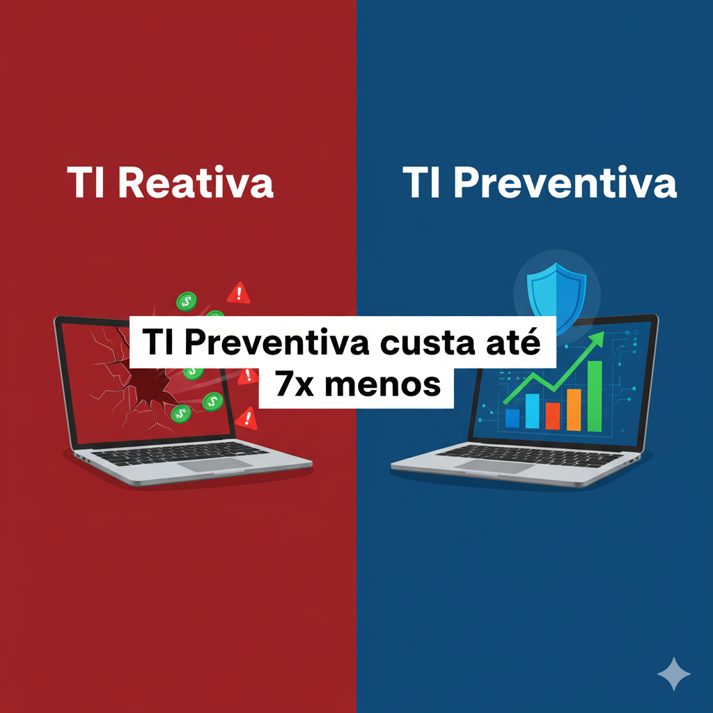 Leia mais sobre o artigo TI preventiva x TI reativa: quanto cada modelo custa para a empresa
