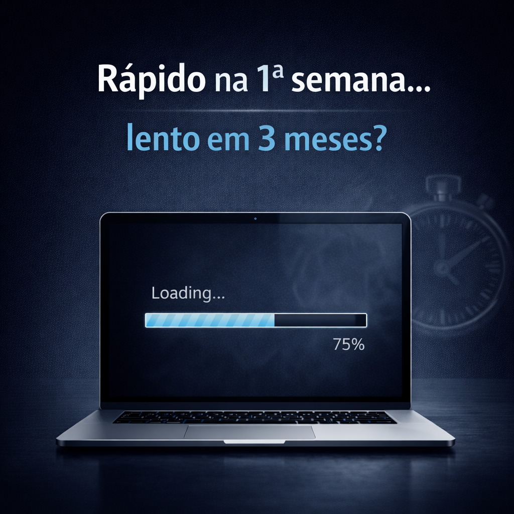Leia mais sobre o artigo Por que seu notebook é rápido na primeira semana e lento em 3 meses?