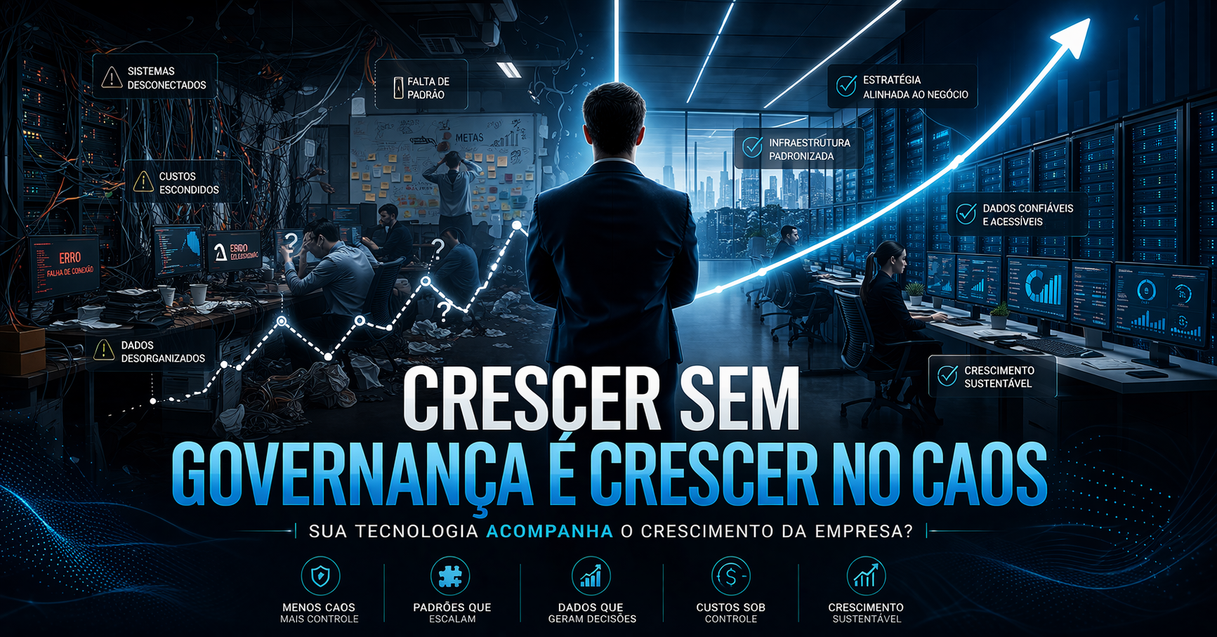 Leia mais sobre o artigo Como a falta de governança em TI pode comprometer o crescimento da empresa